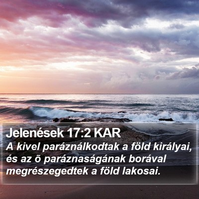 Jelenések 17:2 KAR Bible Verse Image