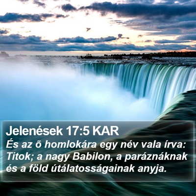 Jelenések 17:5 KAR Bible Verse Image