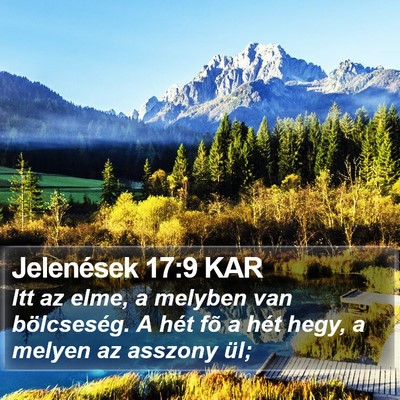 Jelenések 17:9 KAR Bible Verse Image