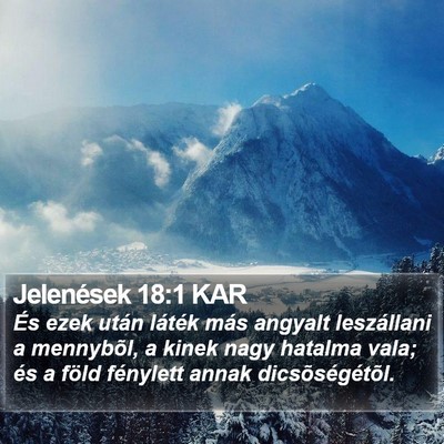 Jelenések 18:1 KAR Bible Verse Image