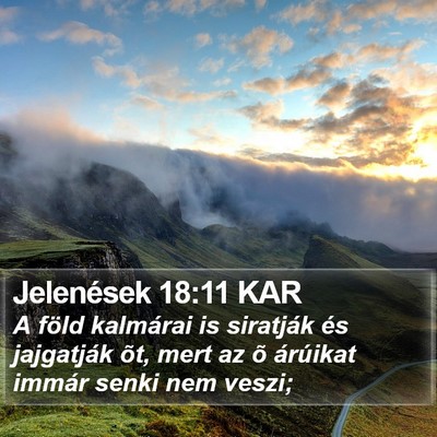 Jelenések 18:11 KAR Bible Verse Image