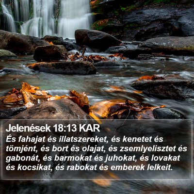 Jelenések 18:13 KAR Bible Verse Image
