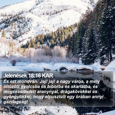 Jelenések 18:16 KAR Bible Verse Image