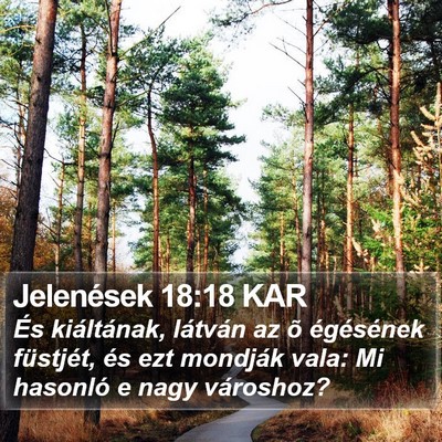 Jelenések 18:18 KAR Bible Verse Image