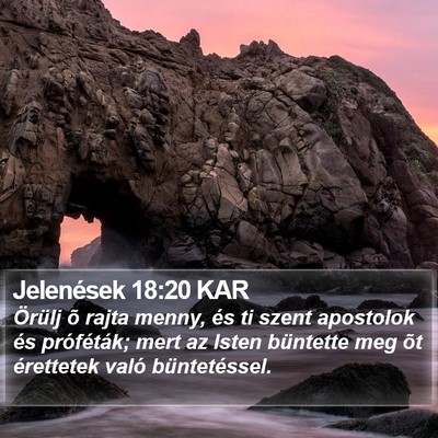 Jelenések 18:20 KAR Bible Verse Image