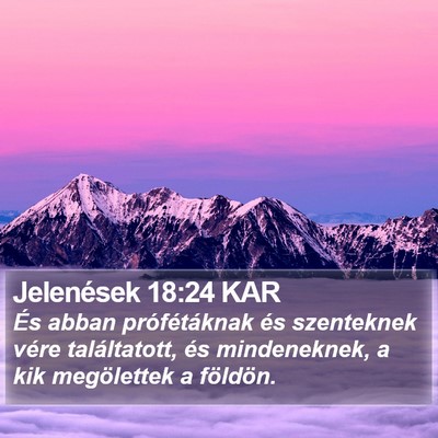 Jelenések 18:24 KAR Bible Verse Image
