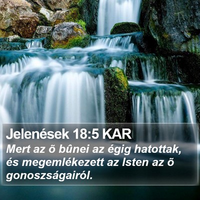 Jelenések 18:5 KAR Bible Verse Image
