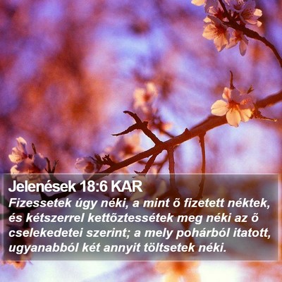 Jelenések 18:6 KAR Bible Verse Image