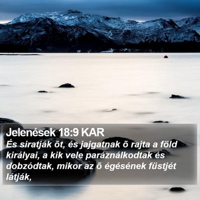 Jelenések 18:9 KAR Bible Verse Image