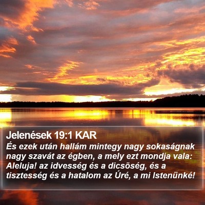 Jelenések 19:1 KAR Bible Verse Image