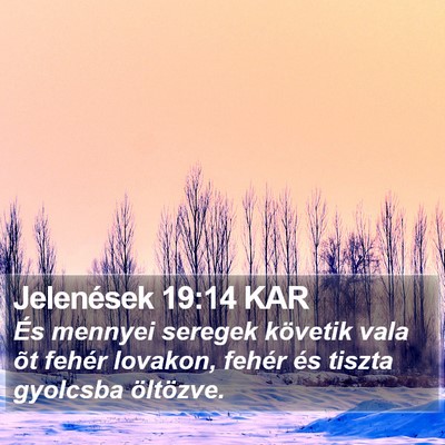 Jelenések 19:14 KAR Bible Verse Image