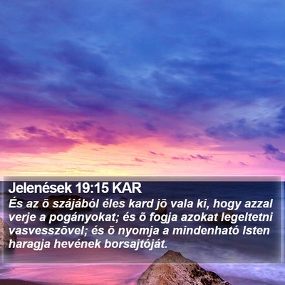 Jelenések 19:15 KAR Bible Verse Image