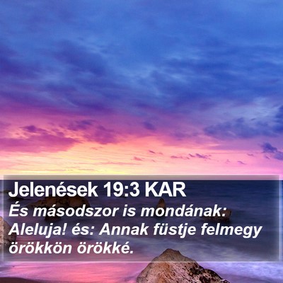 Jelenések 19:3 KAR Bible Verse Image