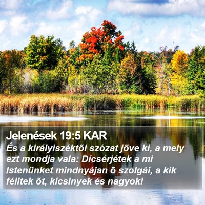 Jelenések 19:5 KAR Bible Verse Image