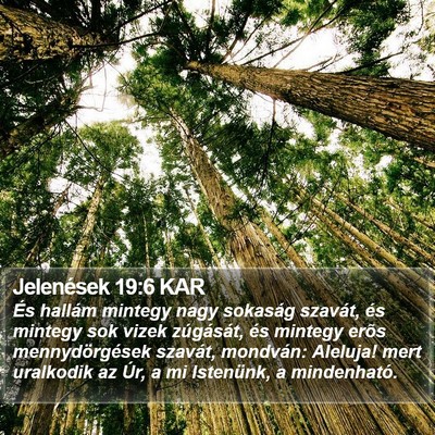 Jelenések 19:6 KAR Bible Verse Image