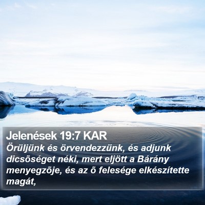 Jelenések 19:7 KAR Bible Verse Image