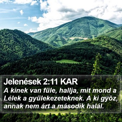 Jelenések 2:11 KAR Bible Verse Image