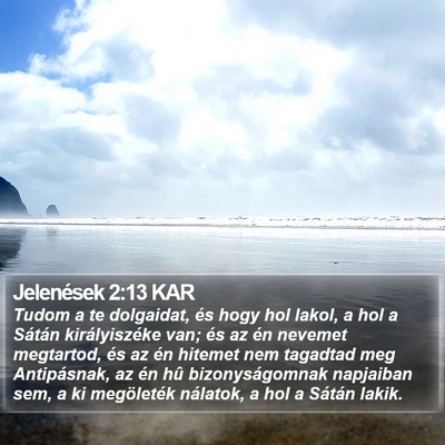 Jelenések 2:13 KAR Bible Verse Image