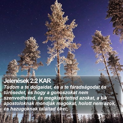 Jelenések 2:2 KAR Bible Verse Image