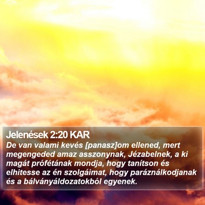 Jelenések 2:20 KAR Bible Verse Image