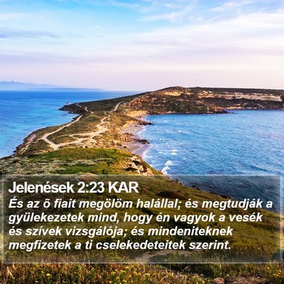 Jelenések 2:23 KAR Bible Verse Image