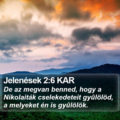 Jelenések 2:6 KAR Bible Verse Image