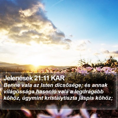 Jelenések 21:11 KAR Bible Verse Image