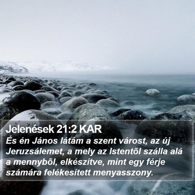 Jelenések 21:2 KAR Bible Verse Image