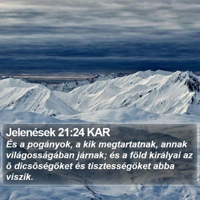 Jelenések 21:24 KAR Bible Verse Image