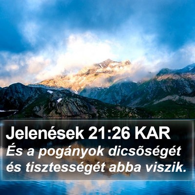 Jelenések 21:26 KAR Bible Verse Image