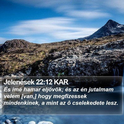 Jelenések 22:12 KAR Bible Verse Image