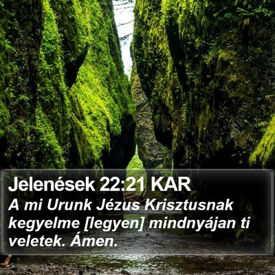 Jelenések 22:21 KAR Bible Verse Image