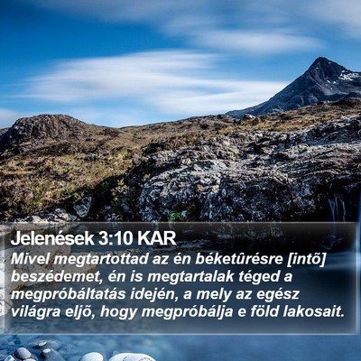 Jelenések 3:10 KAR Bible Verse Image