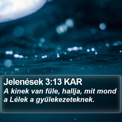 Jelenések 3:13 KAR Bible Verse Image