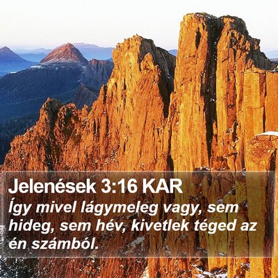 Jelenések 3:16 KAR Bible Verse Image