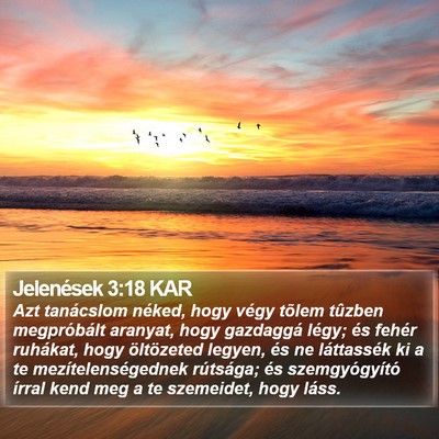 Jelenések 3:18 KAR Bible Verse Image