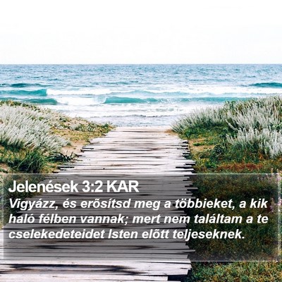 Jelenések 3:2 KAR Bible Verse Image