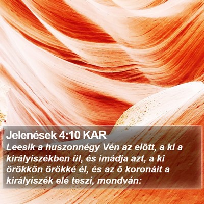 Jelenések 4:10 KAR Bible Verse Image