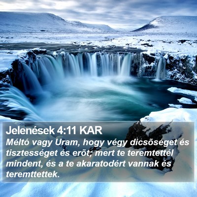 Jelenések 4:11 KAR Bible Verse Image