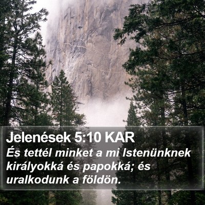 Jelenések 5:10 KAR Bible Verse Image