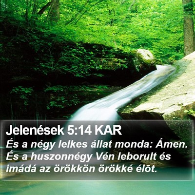 Jelenések 5:14 KAR Bible Verse Image