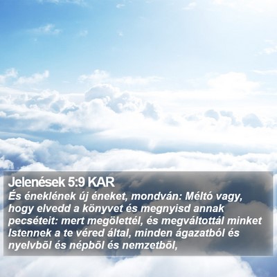 Jelenések 5:9 KAR Bible Verse Image