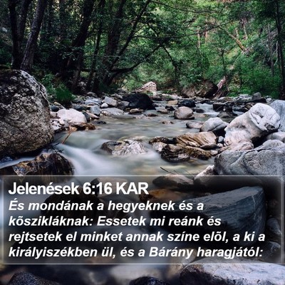 Jelenések 6:16 KAR Bible Verse Image