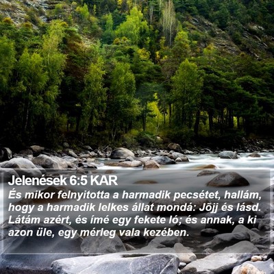 Jelenések 6:5 KAR Bible Verse Image