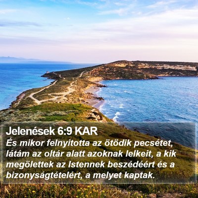 Jelenések 6:9 KAR Bible Verse Image