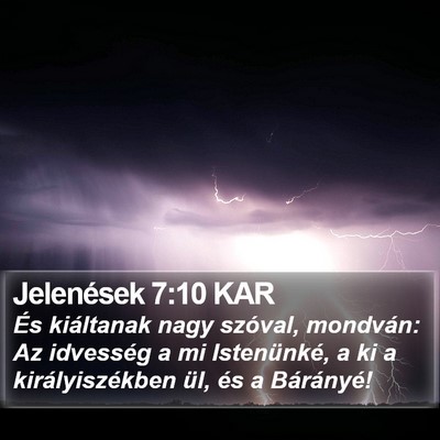 Jelenések 7:10 KAR Bible Verse Image