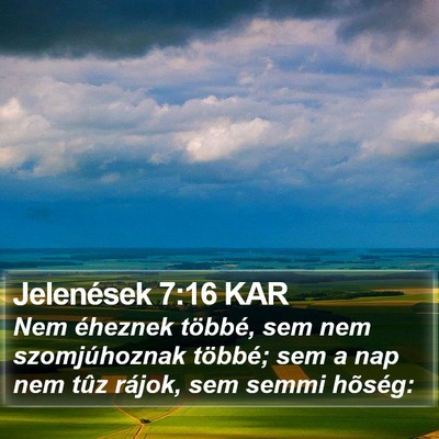 Jelenések 7:16 KAR Bible Verse Image