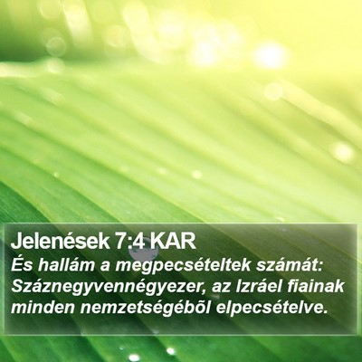 Jelenések 7:4 KAR Bible Verse Image