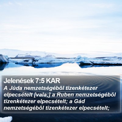 Jelenések 7:5 KAR Bible Verse Image