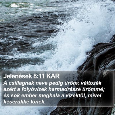 Jelenések 8:11 KAR Bible Verse Image